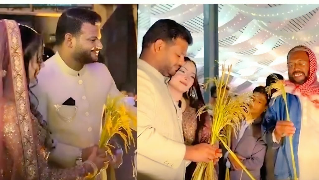 চট্টগ্রামে ছাত্রদল নেতার বিয়েতে ফুলের বদলে ধানের শীষ দিয়ে বরণ